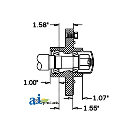 A & I Products Hub & Spindle Assy. (6 Bolt) 20.5" x12" x5" A-HS276066